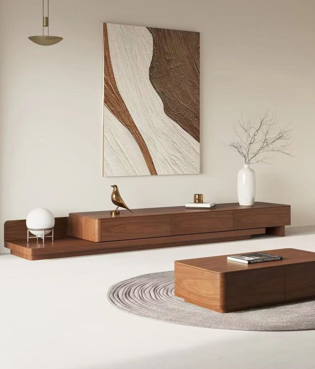 Modular Floating TV Stand | Minimalist Extendable Media Console with Storage Drawers