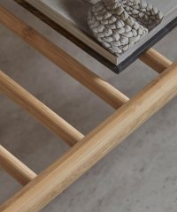 Nordic Bamboo Wood Console Table With Storage Shelf Entryway Hallway Sofa Console Desk Wholesale Supply