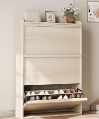 Modern Slim Flip Down Wooden Shoe Cabinet Narrow Entryway Shoe Storage Cabinet For Home Wholesale