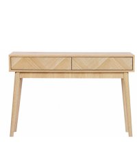 Nordic Herringbone Wood Console Table 2 Drawers Entryway Hallway Sofa Console Desk For Home Wholesale 
