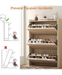 Modern Slim Flip Down Wooden Shoe Cabinet Narrow Entryway Shoe Storage Cabinet For Home Wholesale