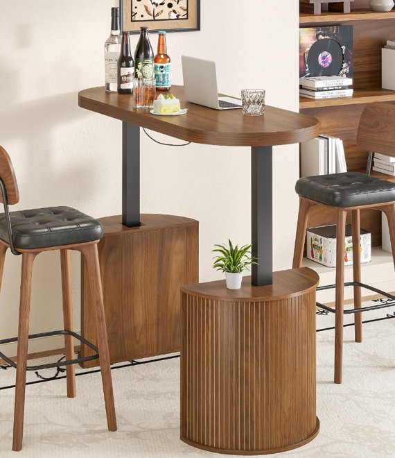 Electric Height Adjustable Standing Desk With Storage Cabinet Modern Curved Home Office Computer Desk