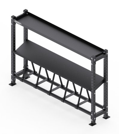 Commercial Modular 2-Tier Storage Rack with Barbell Storage | MFSR01