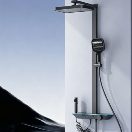 HL555F7 New Design Piano Key Chrome Polished Thermostatic Modern Shower