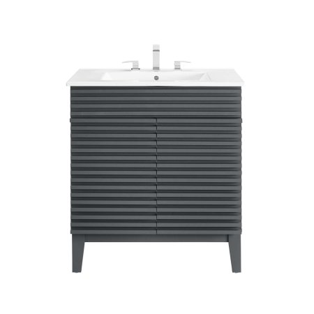 8266 Modern Wall-Mounted Classic Solid Wood Hotel Bathroom Vanity