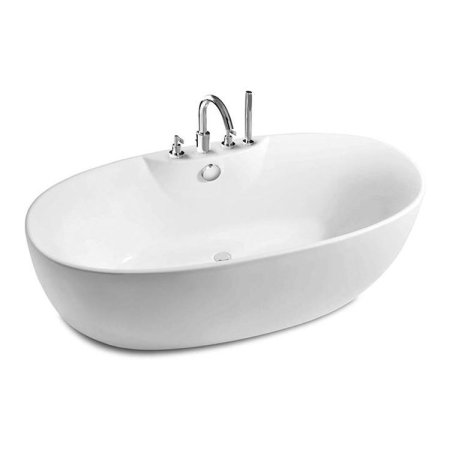 KB-7110 Luxury Freestanding White Acrylic Bathtub