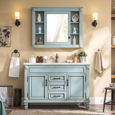 6002-D Oak Floor-Standing Bathroom Vanity