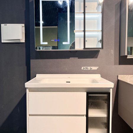2028E-80 Classic Solid Wood Wall-Mounted Waterproof Bathroom Vanity Set