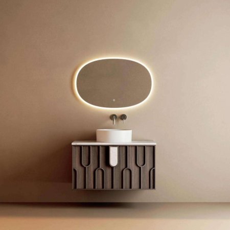 JA-25010-900 Solid Plywood Bathroom Vanity – Deep Walnut Finish