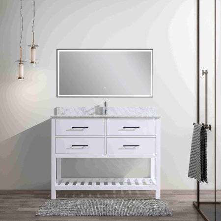 MF-3605-1220 Modern Minimalist White Floor-Standing Bathroom Vanity