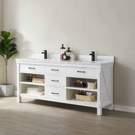 MF-1315-1520 Freestanding White Lacquer MDF Bathroom Cabinet