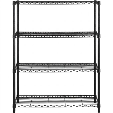 4-tier heavy-duty wire shelving unit 