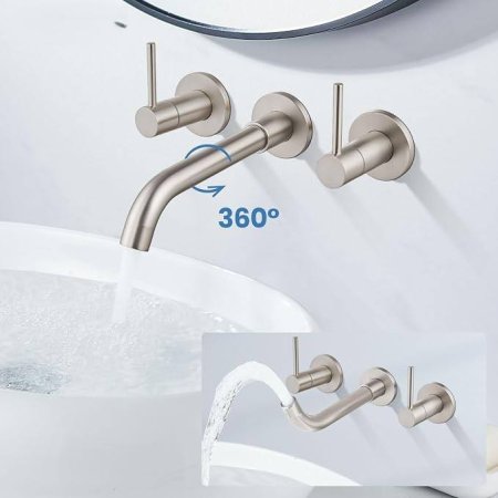 Modern wall-mounted basin faucet