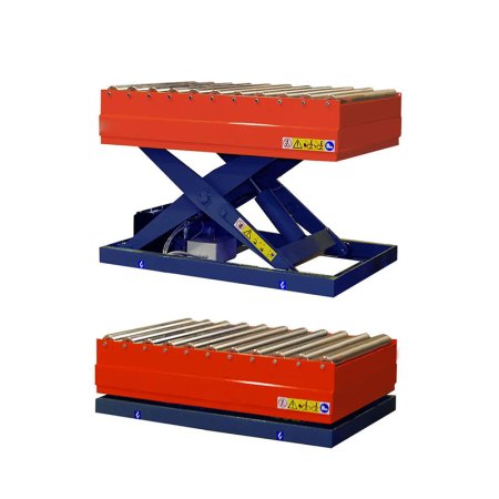 Scissor lift - customized table with rollers