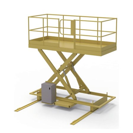 material‑handling rail‑guided scissor lift