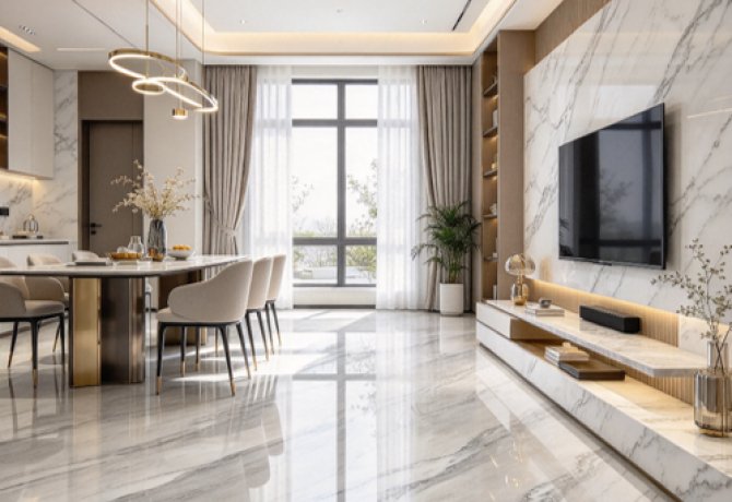 Comparison of Pros and Cons: Full-Body Marble Tiles vs. Soft-Sheen Tiles
