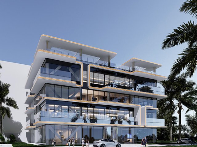 Parque industrial con edificios de oficinas