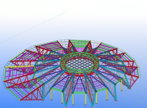grid structure steel stadium