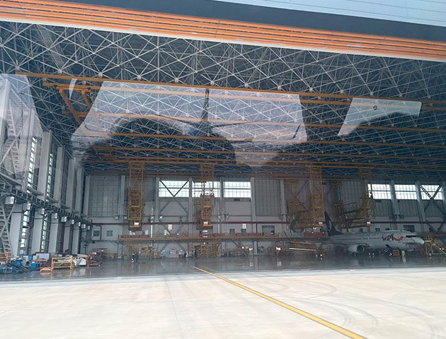 Low cost steel structure hangar
