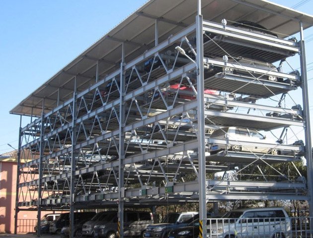 steel structure multi level parking building