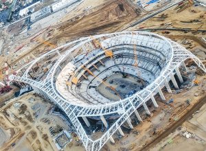 large span truss stadium structure