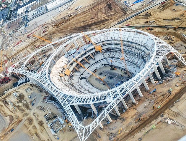 large span truss stadium structure
