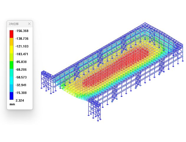 Steel hangar with PU and EPS sandwich panels