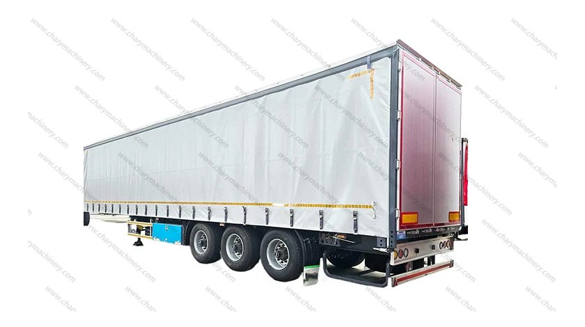 مقطورة نصف مقطورة ذات جوانب ستائرية