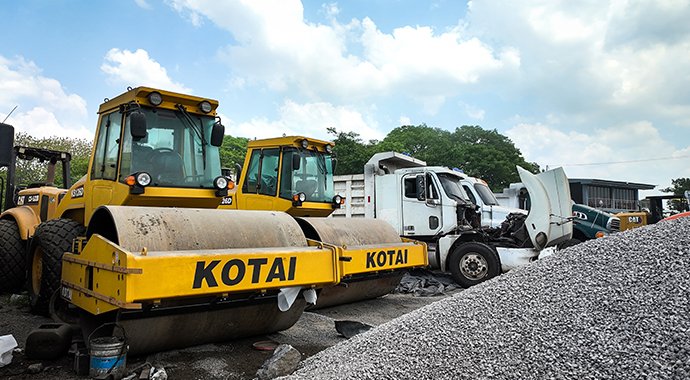 Cas d'utilisation du compacteur à tambour unique KS126D - KOTAI