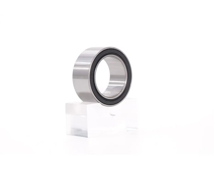 Double-row angular contact ball bearing for automotive air conditioning compressor electromagnetic clutch