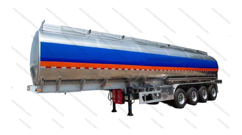 4-Axle Stainless Steel Oil Tank Semi-Trailer