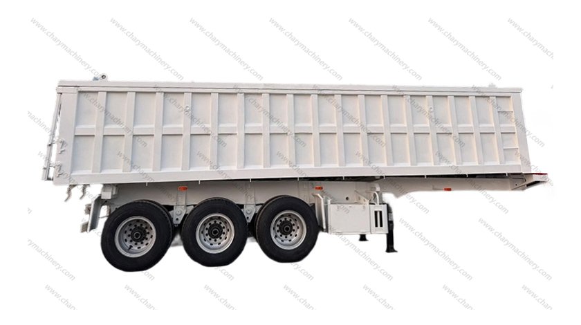 3-axle Rectangular Dump Trailer