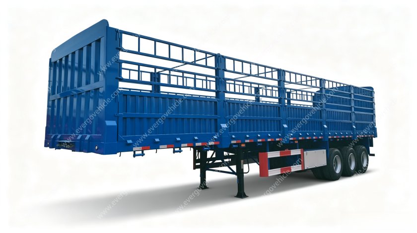 Three Axles Fence Cargo Trailer