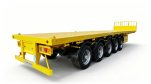 5 Axle Flatbed Semi Trailer with Rear Self-Steering Axles