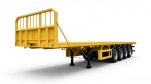 5 Axle Flatbed Semi Trailer with Rear Self-Steering Axles 2