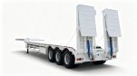 3 Axle 60T Lowbed Semi Trailer with Hydraulic Loading Ramps