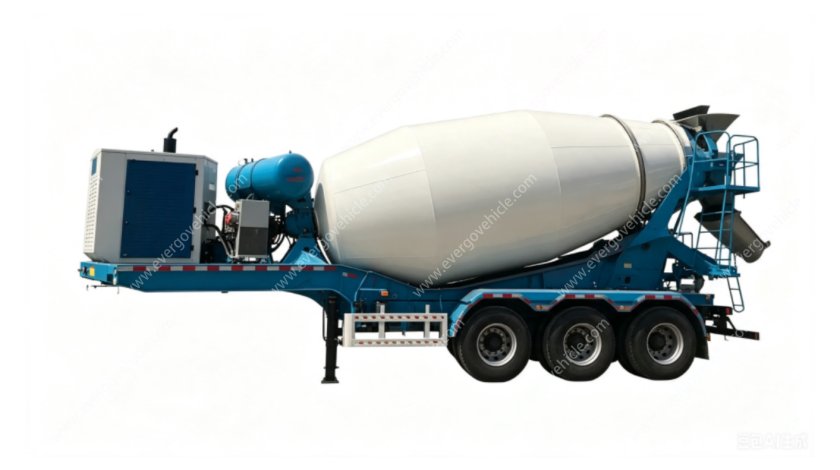 Self-Powered Concrete Mixer Semi-Trailer