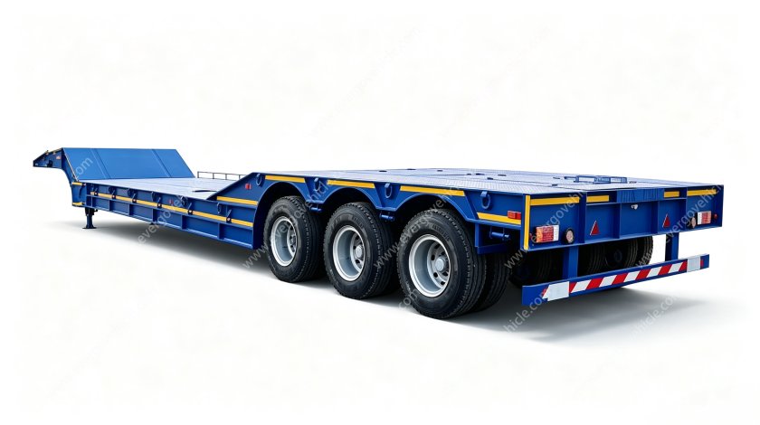 Heavy Equipment Transport 2 Axles Folding Gooseneck Trailer