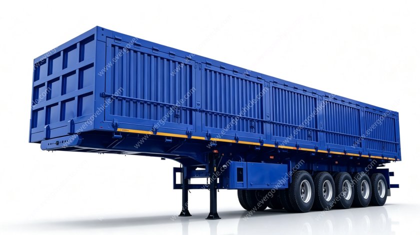 China 2 3 4 Axle Side Tipper Semi Trailer