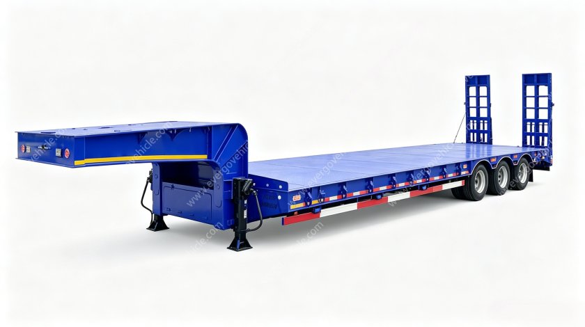 4 axle 100-ton low bed semi-trailer