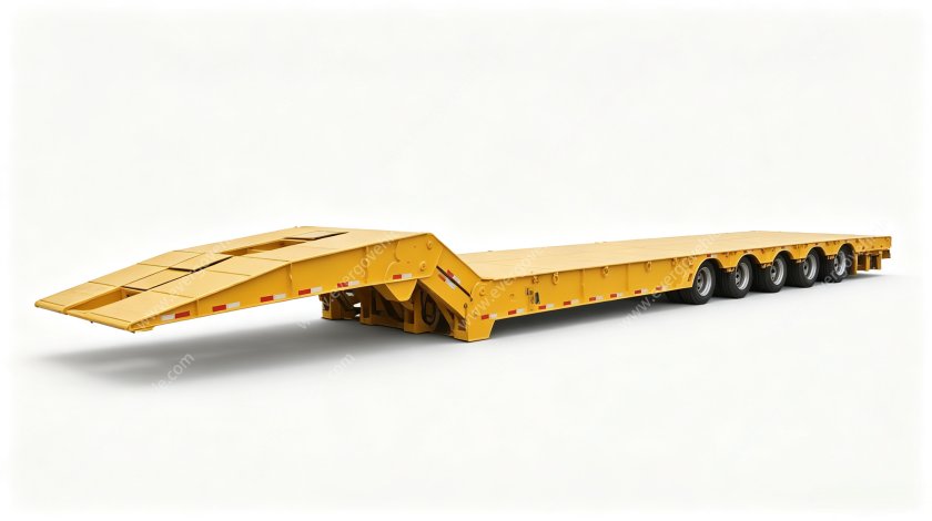Folding Gooseneck Lowbed Trailer  for Africa Heavy Haulage