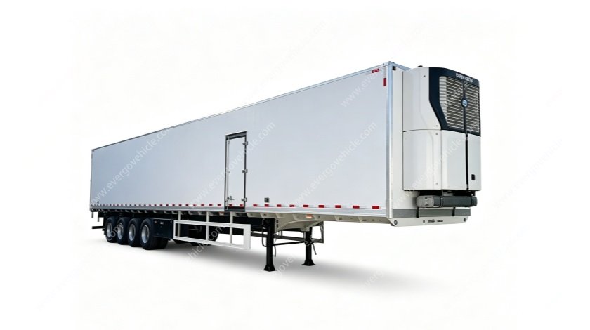 4-Axle 100m³ Refrigerated Semi Trailer for Cold Chain Transport