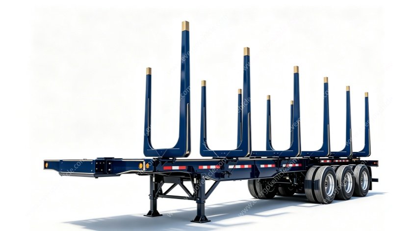 Heavy-Duty Log Semi Trailer for Timber Transportation
