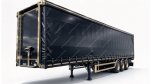 4.5m Curtainsider Semi Trailer, Pillarless Postless Curtain Side Trailer with BPW Axle Drum Brake