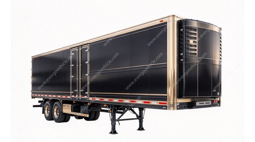 40ft Refrigerated Reefer Semi Trailer, -25~+38°C PU Sandwich Insulation Box, T-floor Ventilation, 30Ton Max Gross Weight
