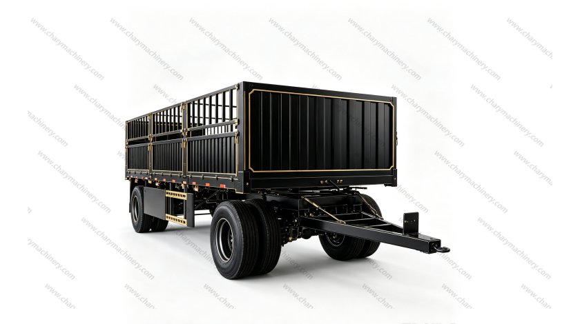 Remorque à timon à ridelles 2 essieux 13 tonnes pour transport de marchandises