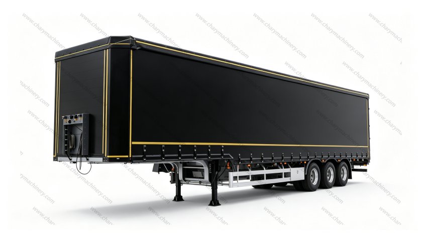 Semi-remorque à rideau latéral 55 FT avec suspension pneumatique BPW