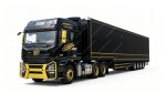 Semi-remorque à rideau latéral 55 FT avec suspension pneumatique BPW