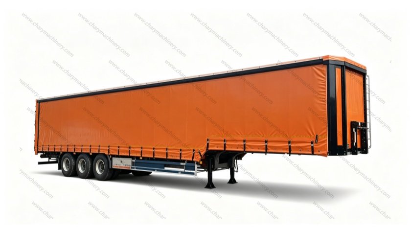 57 FT Tautliner Curtain Side Semi‑Trailer, 40T Load Capacity 127CBM Bulk Cargo Transport Semi Trailer