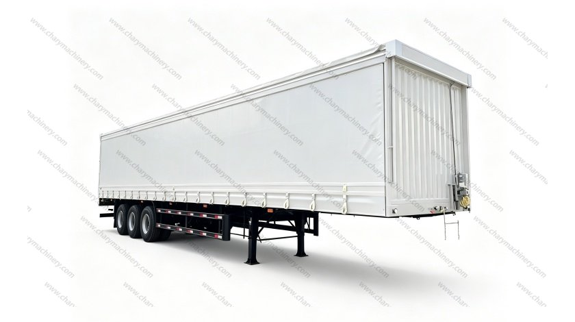 Semi-remorque fourgon à rideaux latéraux de 40 pieds – 3 essieux